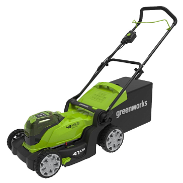 Изображение товара Газонокосилка аккумуляторная Greenworks 24В, ширина кошения 41см, мульчирование, травосборник 50л  (без АКБ и ЗУ)