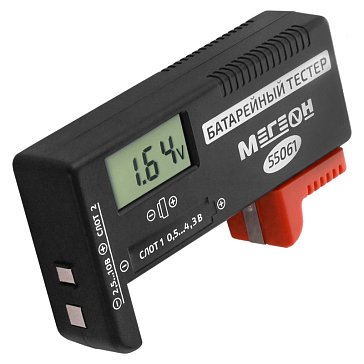 Изображение товара Цифровой тестер батареек Мегеон 55061 для проверки уровня заряда
