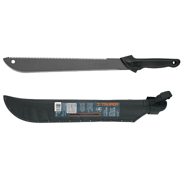 Изображение товара Мачете двустороннее 450 мм с чехлом Truper MACH-18B