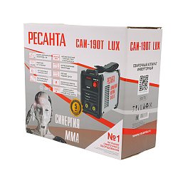 Сварочный инвертор Ресанта САИ-190T Lux, ток 190 А, вес 3,3кг