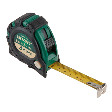 Изображение товара Рулетка обрезиненная Волат 20040-319 3 м 19 мм с автоматическим возвращением