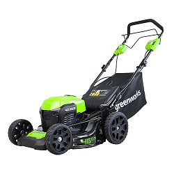 Самоходная аккумуляторная газонокосилка Greenworks 2506807 (40В, 46см, бесщеточная)