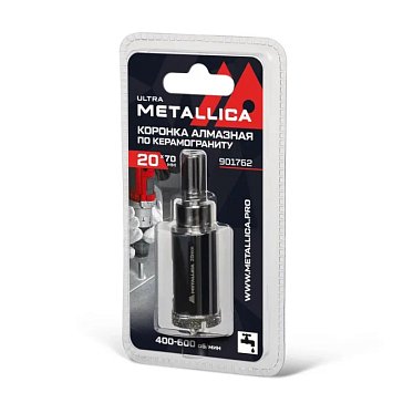 Изображение товара Коронка алмазная Metallica Ultra 901762 (20х70 мм) для керамогранита и плитки