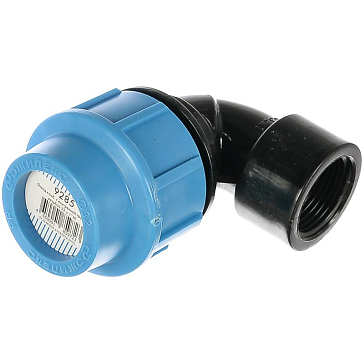 Изображение товара Угольник Джилекс ПНД 9285 внутренний резьба 1 дюйм 32 мм ПНД для металлопластиковых труб