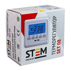 Терморегулятор с встроенным датчиком температуры воздуха Stem Energy SET 08 программируемый