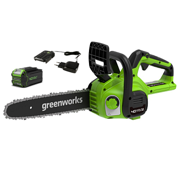 Изображение товара Цепная пила аккумуляторная Greenworks Gen II 40V (АКБ Li-ion 40 В, 2 Ач и ЗУ) 2007807UA