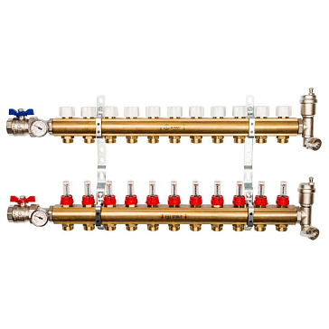 Изображение товара Распределительный коллектор с расходомерами Stout SMB 0473 000011, 11 выходов