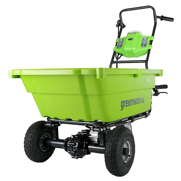 Изображение товара Садовая тележка самоходная Greenworks 7400007UB, 40V, 106 л, с 1хАКБ 4 Ач и ЗУ
