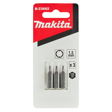 Изображение товара Насадка HEX Makita B-23662 1.5 25 мм C-form 3 шт для шуруповерта