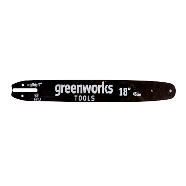 Изображение товара Стальная шина 45 см Greenworks для цепной пилы GCS2046 2000W