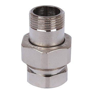 Изображение товара Американка Stout SFT-0045-000034 ВН, 3/4”, никелированное, уплотнение под гайкой по плоскости