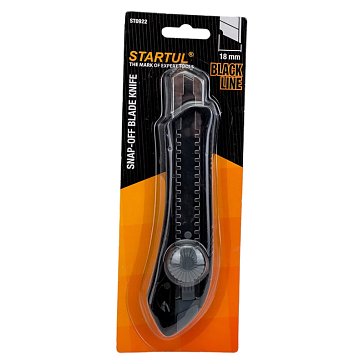 Изображение товара Нож пистолетный Startul Black Line ST0922 с черным лезвием 18 мм