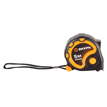 Изображение товара Рулетка Вихрь 73/11/1/2 5 м, сталь, автоматическое возвращение, Россия