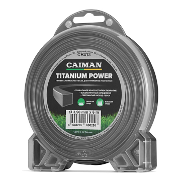 Изображение товара Леска профессиональная Caiman Titanium Power CB413, квадрат, 3,5 мм, 6 м