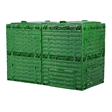 Изображение товара Компостер Piteco K2060 600л с крышкой и нижней створкой, зелёный