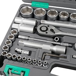 Набор инструментов в пластиковом кейсе Stels 14106 (количество предметов 94, вес 6.48 кг)