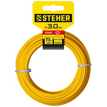 Изображение товара Леска для триммера Steher 75010-3.0 звезда, 3.0 мм, 15 м