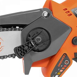 Аккумуляторная цепная пила 16В Daewoo DACS 416Li SET с двумя аккумуляторами (шина 10 см, шаг цепи 1/4, 28 зв.)