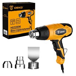 Фен строительный Deko HG2200W 063-4200 (мощность 2200 вт, рабочая температура 600°C)