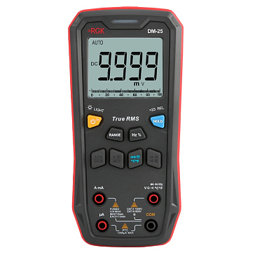 Изображение товара Цифровой мультиметр RGK DM-25 для измерения напряжения и тока