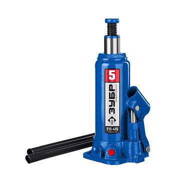 Изображение товара Домкрат бутылочный гидравлический Зубр Профессионал 43060-5 5 т, 215 - 415 мм