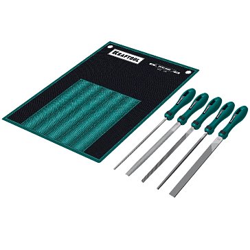 Изображение товара Набор напильников Kraftool Alligator 16905, двухкомпонентная рукоятка, 200 мм