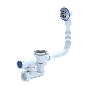 Изображение товара Сифон Ани Пласт 1.1/2" д/ванны с выпуск. и перел. E250