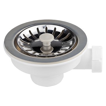 Изображение товара Выпуск для мойки MasterProf 3.1/2" в сборе Эконом с нержавеющей чашей