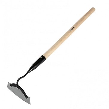 Изображение товара Мотыга стальная Сибртех 62317 (170х60х710 мм, деревянный черенок)