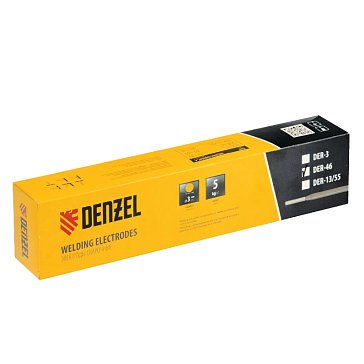 Изображение товара Электроды Denzel DER-46 97515, диаметр 3 мм, 5 кг, рутиловое покрытие