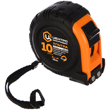 Изображение товара Рулетка магнитная Центроинструмент УЛЬТРА 10 м с фиксатором для измерений