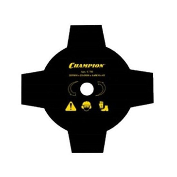 Изображение товара Нож 4-х лопастной для жесткой травы Champion (4/230/25.4) C5105