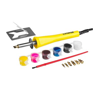 Изображение товара Прибор для выжигания Stayer "MASTER" 45220 с набором насадок 7шт и красками