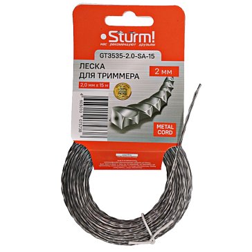 Изображение товара Леска для триммера Sturm GT3535-2.0-SA-15 универсальная 15м полиамид из Германия