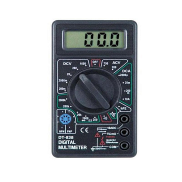 Изображение товара Мультиметр Ресанта DT 838 - цифровой прибор для измерения напряжения и температуры