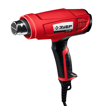 Изображение товара Строительный фен Зубр ФТ-2000 (2 квт, макс температура 650°С, расход воздуха 350-550 л/мин, количество скоростей 2)