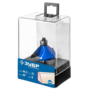 Изображение товара Фреза кромочная калевочная Зубр Профессионал №9 44.5x23 мм