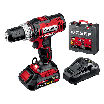Изображение товара Дрель-шуруповерт Зубр ДШЛ-145-21 аккумуляторный 14.4 В, 35 Нм, 1 аккум