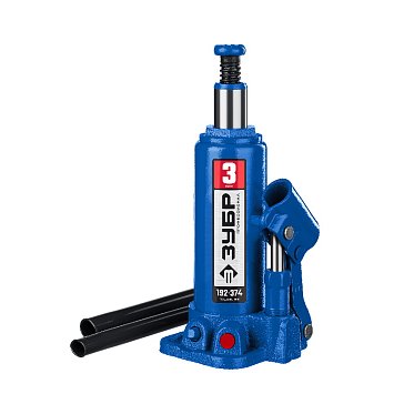 Изображение товара Домкрат бутылочный гидравлический Зубр Профессионал 43060-3 3 т, 192 - 374 мм