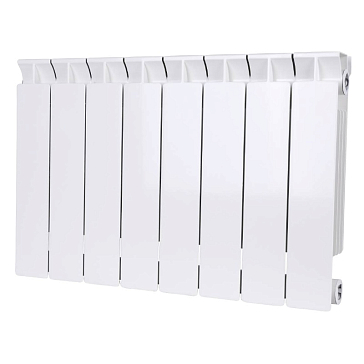 Изображение товара Радиатор биметаллический Stout STYLE 350 SRB-0110-035008, 8 секций, боковое подключение (белый RAL 9010)