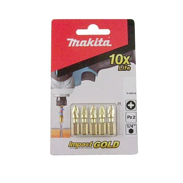 Изображение товара Насадка Makita Impact Gold PZ2 25 мм, 5 шт. B-28472