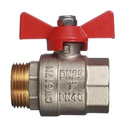 Кран шаровой Valtec BASE ВР-НР 1" с бабочкой VT.218.N.06