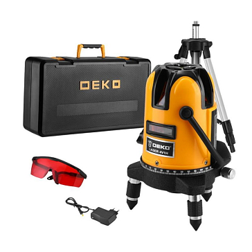 Изображение товара Лазерный самовыравнивающийся уровень Deko LL57 PRO SET 2 PREMIUM с кейсом и штативом