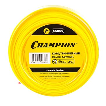 Изображение товара Круглый триммерный корд Champion Round C5009 1.6 мм, 90 м, желтый