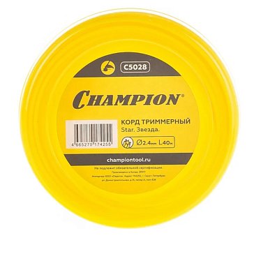 Изображение товара Корд триммерный Champion Star C5028, 2.4мм*40м, звезда 
