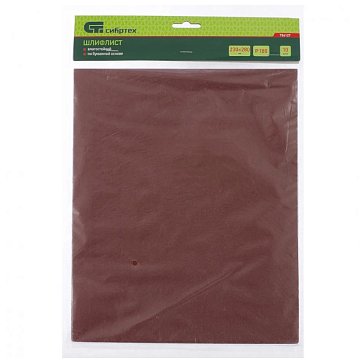 Изображение товара Шлифлист на бумажной основе Сибртех 756147 Р240 230х280мм 10шт влагостойкий