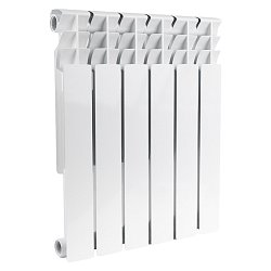 Радиатор биметаллический узкий Rommer Optima BM 500 (6 секций, боковое подключение трубы)