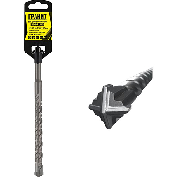 Изображение товара Бур Гранит Quadro-X 416210 SDS-Plus диаметр 16 мм длина 210 мм для бетона и кирпича
