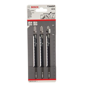 Изображение товара Лобзиковые пилки Bosch T 344 DP HCS 2608633A32 3 шт