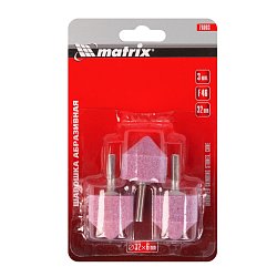 Шарошка абразивная Matrix 76003 (конус, 32 x 32 мм, хвостовик 6 мм, F46, 3шт.)